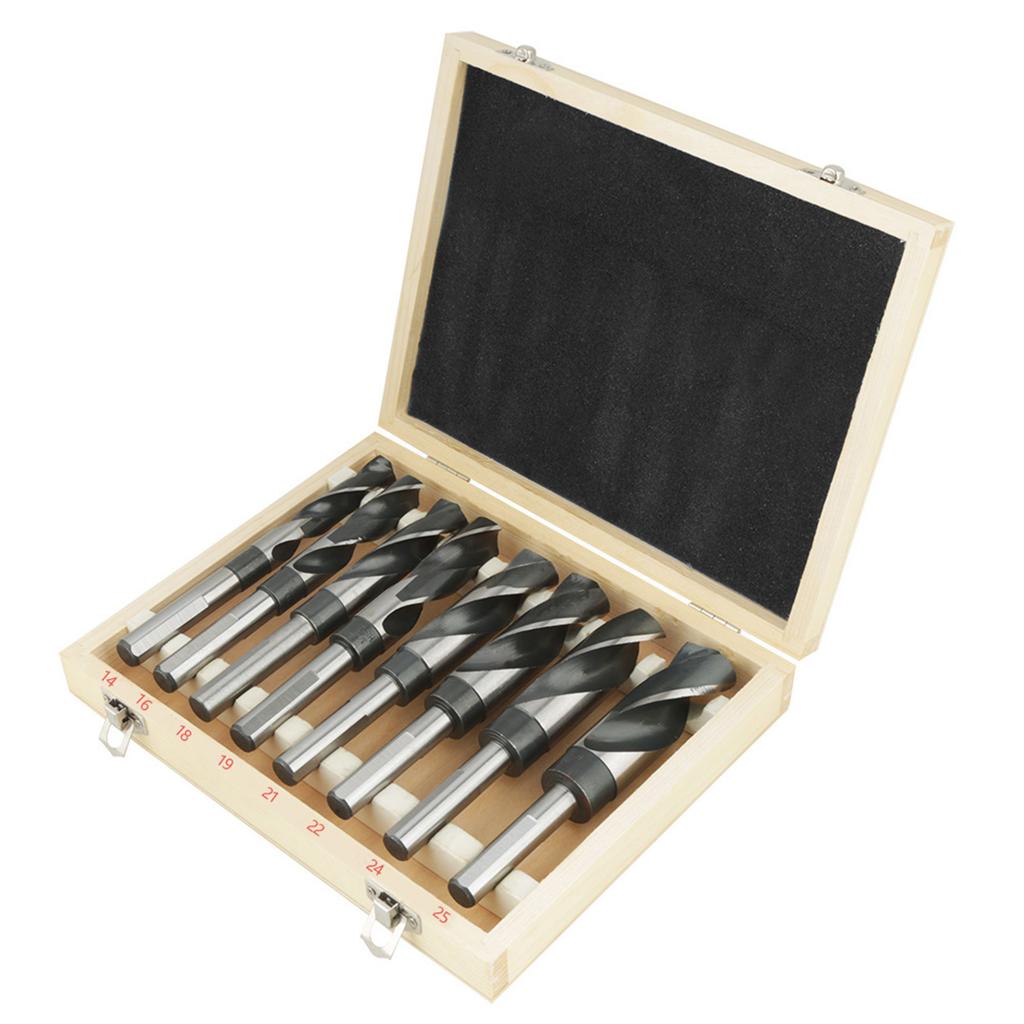 8Pcs HSS Twist Drill Bit Set Large Heat Treated Industrial
