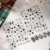 3D Christmas Waterproof Nail Stickers: Cute Puppy, Bow, Cartoon Snowman Design