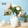 Decorative Heart Vase Shaped Flower Vases, Resin Vase, Creative Holder, Modern Art Gothic Style for Home Wedding Valentine Gift Desktop Living