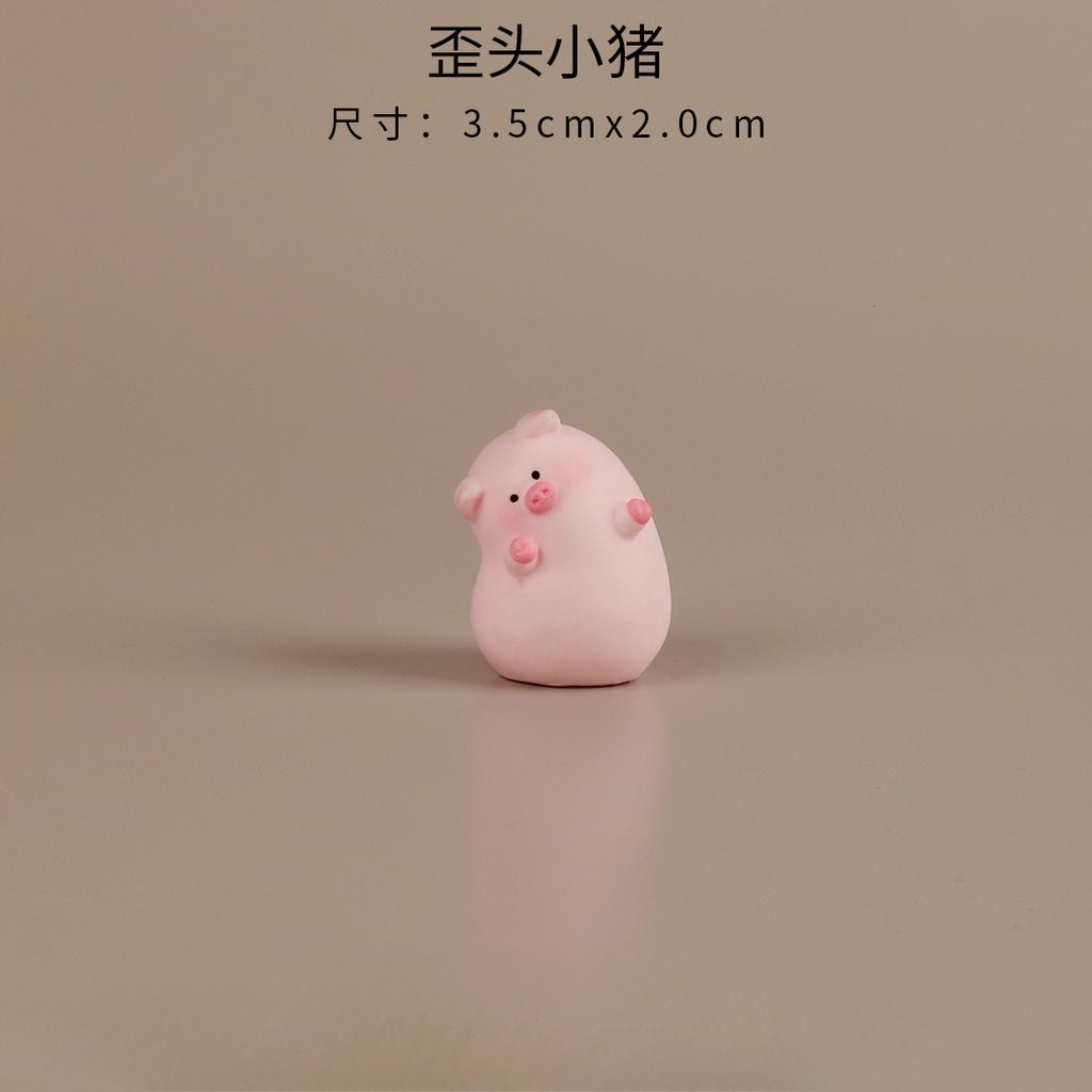 1pc Creative Cartoon Cute Little Pig Micro Landscape Decoration Accessories, Doll House Desktop Small Ornaments