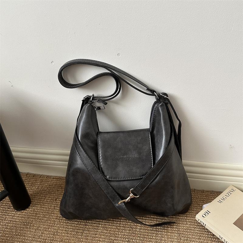 Velkokapacitní dvouramenná taška, Módní retro taška do práce, Crossbody taška