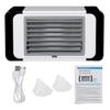 Aer Condiționat Mini Portabil Răcitor de Aer de Uz Casnic Multifuncțional USB Ventilator de Birou cu Aer Condiționat cu 2 Pachete de Cristal de Gheață