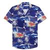 Hawaiian Tropical Leaf Print Short-Sleeve Shirt, Ideal for Summer Casual Outfits