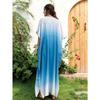 Women's Gradient Print Beach Cover-Ups Party Dresses Plus Size Swimwear Cover-Ups