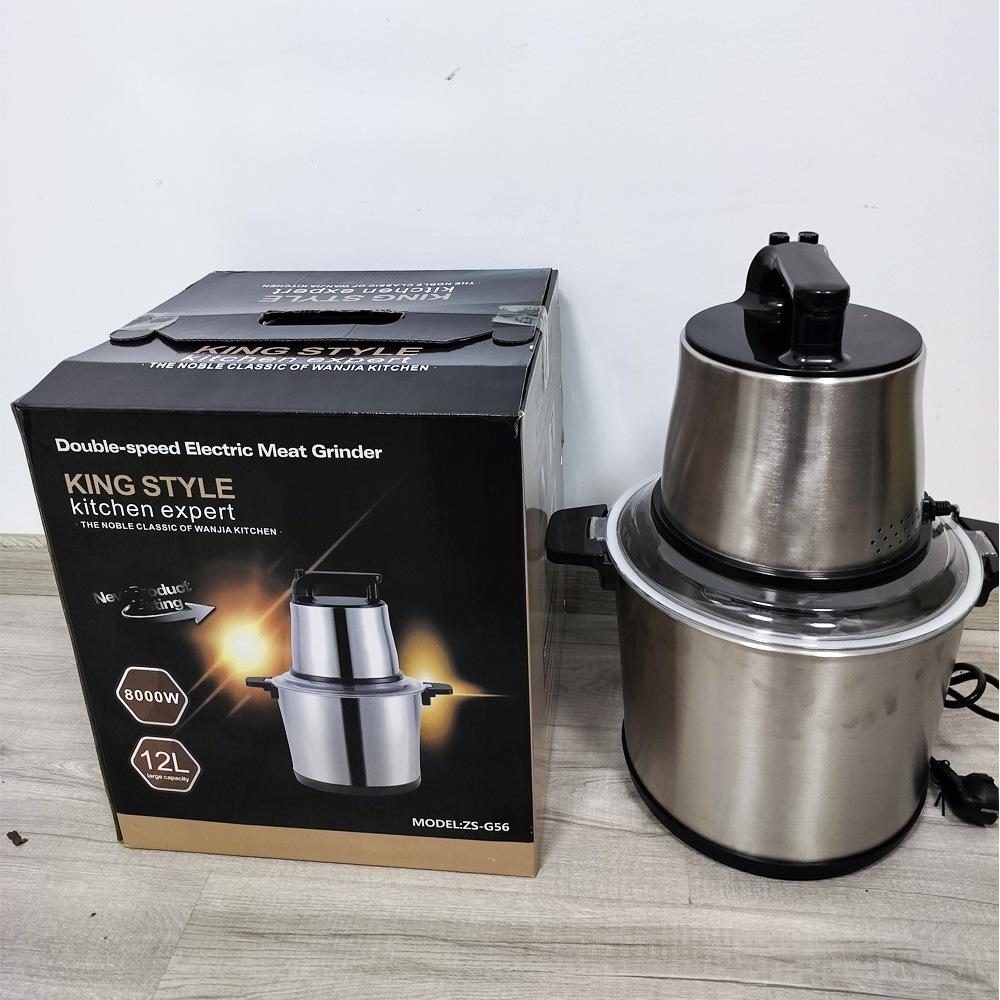 8L Stainless Steel Multifunctional Meat Grinder & Vegetable Filler