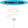 Elegant Gold Plated Zircon Geometric Gourd Pendant Necklace For Women Winter Layering 48cm Long Neck Chain