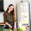 Magnetic Fridge Shopping List Notepad with Colorful Border 30 Sheets Per Pad Easy-To-Use Space-Saving Perfect for Grocery Lists