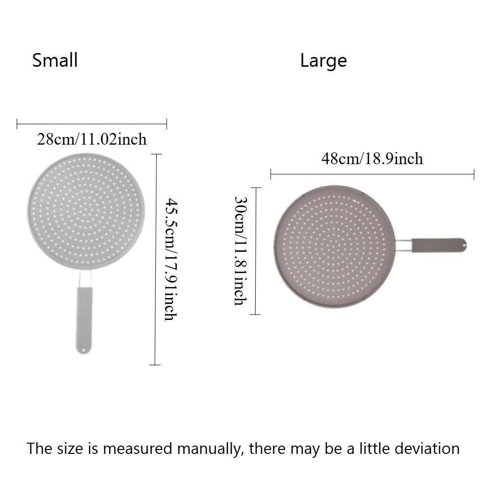 Silicone Splatter Screen Pan Cover Heat Insulation Cooling Mat Strainer Drain Board Oil Splash Guard Heat Resistant Pan Cover