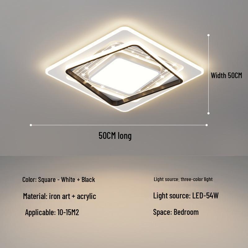 Nordic Rectangular LED Ceiling Light for Living Room and Bedroom