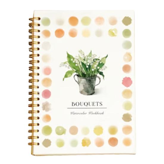 Watercolor Workbook Coloring Book Step-by-Step Tutorials for Animals Flowers Beginner Friendly Painting Kit for Learning Stress Relief