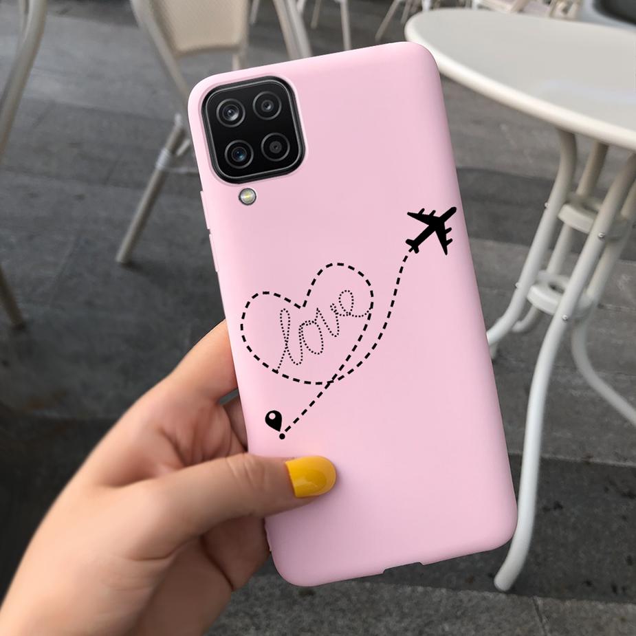 Für Samsung Galaxy A12 Hülle M12 F12 Cue Süßigkeiten Bemalte Abdeckung Weiche Silikon Handyhülle Für Samsung A12 M 12 GalaxyA12 Coque Bumper