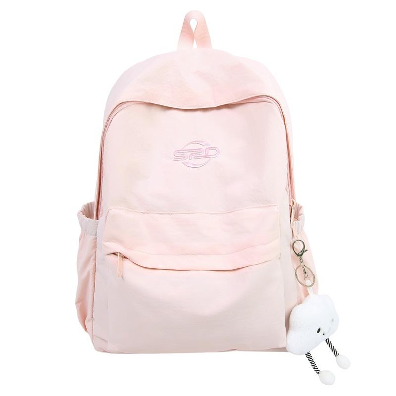 

Backpack for Soft and Cute Girls, Portable Schoolbag for Spring Outings, Large-capacity Computer Bag розовый