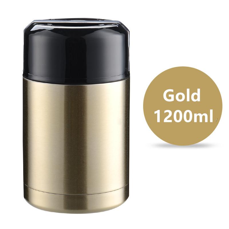 Velká kapacita 800ML/1000ML/1200ML Termoska na oběd Přenosné nerezové nádoby na polévku Vakuové baňky Termohrnek