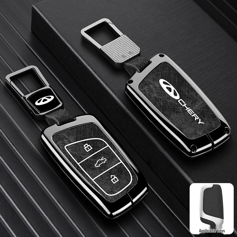 Zinc Alloy Key Shell Covers for Chery, Tiggo 8, 7 Plus - Full Coverage, 5x Anti-Drop Protection