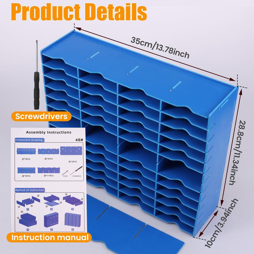 12/24/36/48 Slots Ink Pad Holder Organizer Waterproof Stamp Pad Storage Organizer Ink Pad Storage Rack Crafts Painting Tray Rack