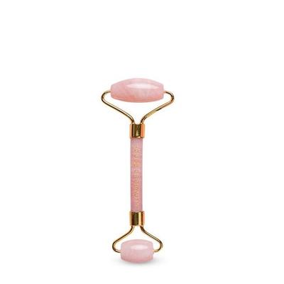 House of Beauty Rosenquarz-Roller mit doppelseitigem Stein, straffendes und festigendes Massagegerät für Gesicht, Augen, Nacken, Körper, Massage, Gesichtsschönheitswerkzeug (Rosa)
