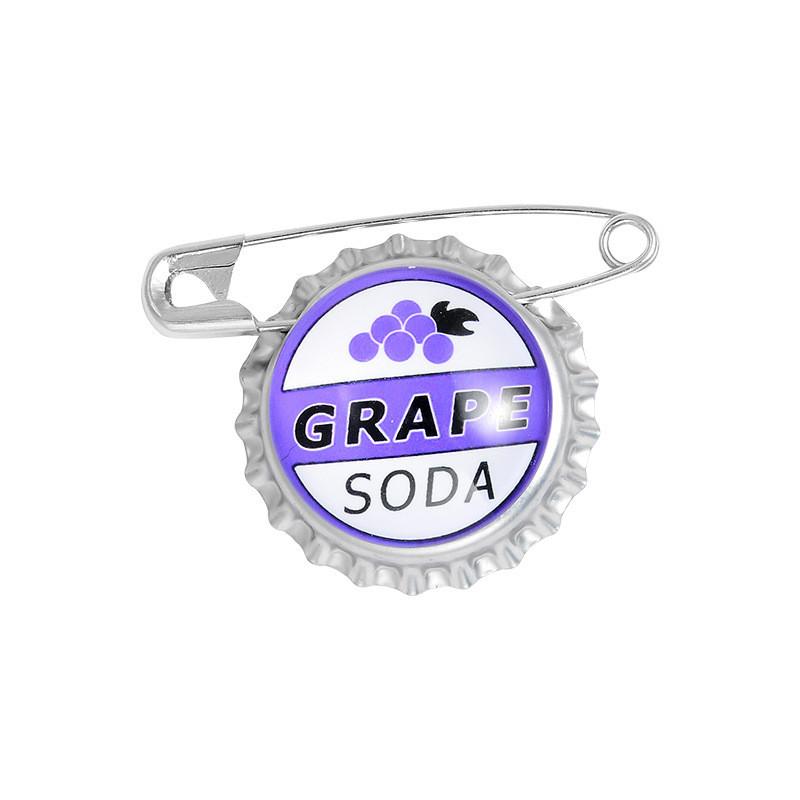

Fashionable Grape Soda Alloy Brooch With Eyecatching Geometric Pattern For Style Creative P307
