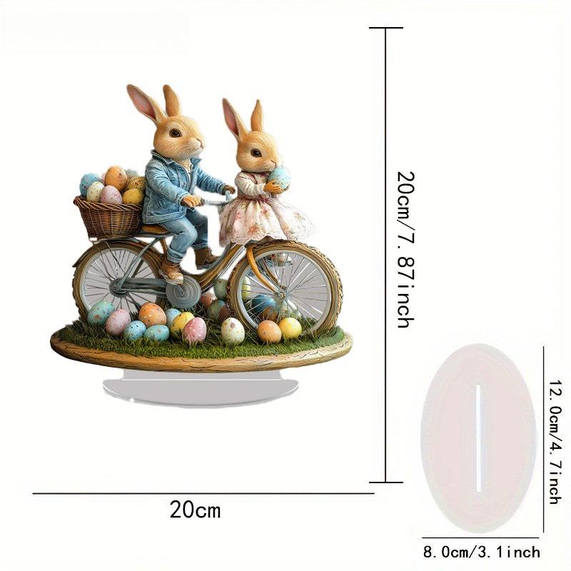 

Easter Bunny Desk Decor Acrylic - 2D Flat Acrylic Desktop Ornament, Wall Decor Art, Four Seasons Decoration, Novelty Home Decor 20*20cm