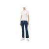 Calvin Klein Solid Color Round Neck Slim Fit Short Sleeve Knit Top Women tops Ivory 47B361GYAS