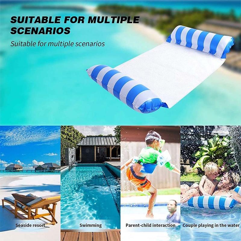 Hamaca Flotante para Agua Sillón Inflable para Piscina para Adultos Vacaciones de Verano Lago y Playa Relajación Asiento Cama Flotante