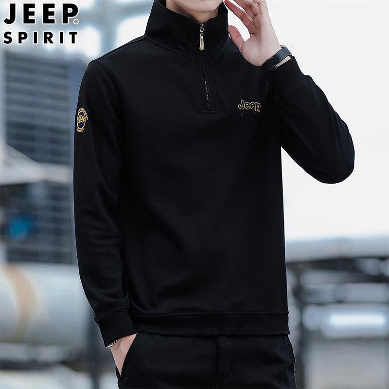 

JEEP SPIRIT Men s Casual Half-Zip Long Sleeve Sweatshirt L