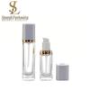 In Stock: Transparent 30ml Clover Press-Top Lotion Bottle, 50ml Glass Bottle, BB Cream Skincare Travel Size Bottle