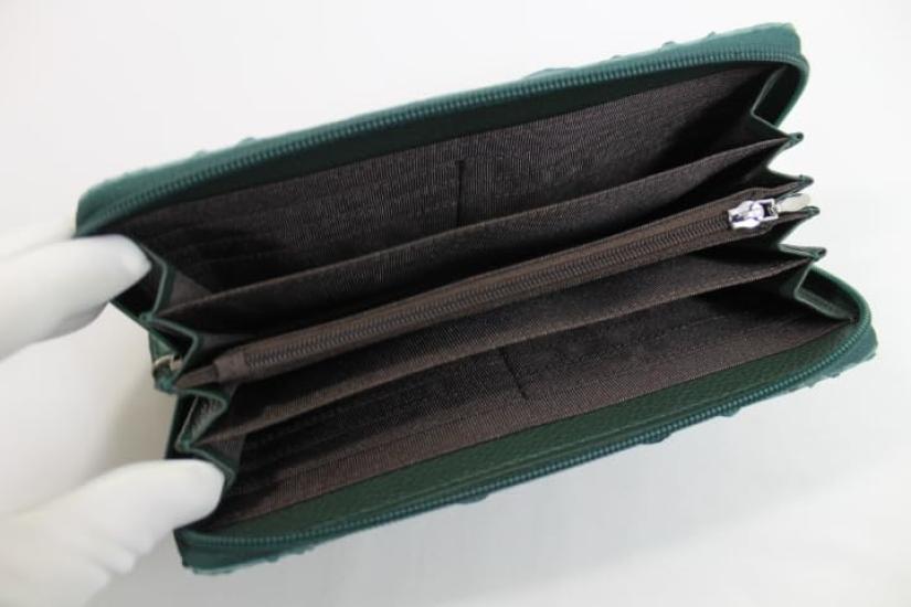 Premium Diamond Python Long Wallet, Genuine Leather, for Good Fortune and Financial Luck, Snakeskin-Grade Genuine Leather, Zipper-Around Design, Box,