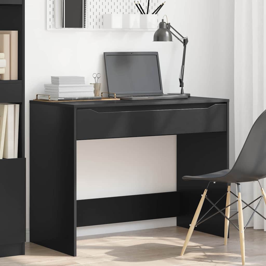 Desk Black 100 X 50 X 78 Cm Particleboard