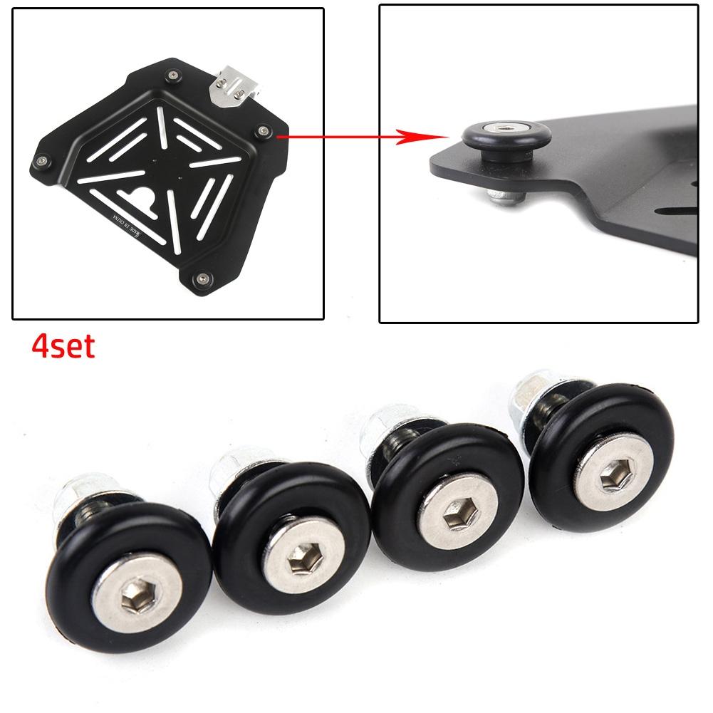 12 Stück Buchsenpad 4er-Set ABS Schwarz Gepäck Motorrad