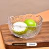 Qiwei Japanese Hammered Glass Bowl Set with Gold Rim