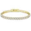 KRKC&CO Tennis Bracelet for Women, 4mm Wide, Zirconia, K14 Gold Plated, Surgical Stainless Steel, CZ Diamond, Men's Bracelet, Hypoallergenic, Sparklin