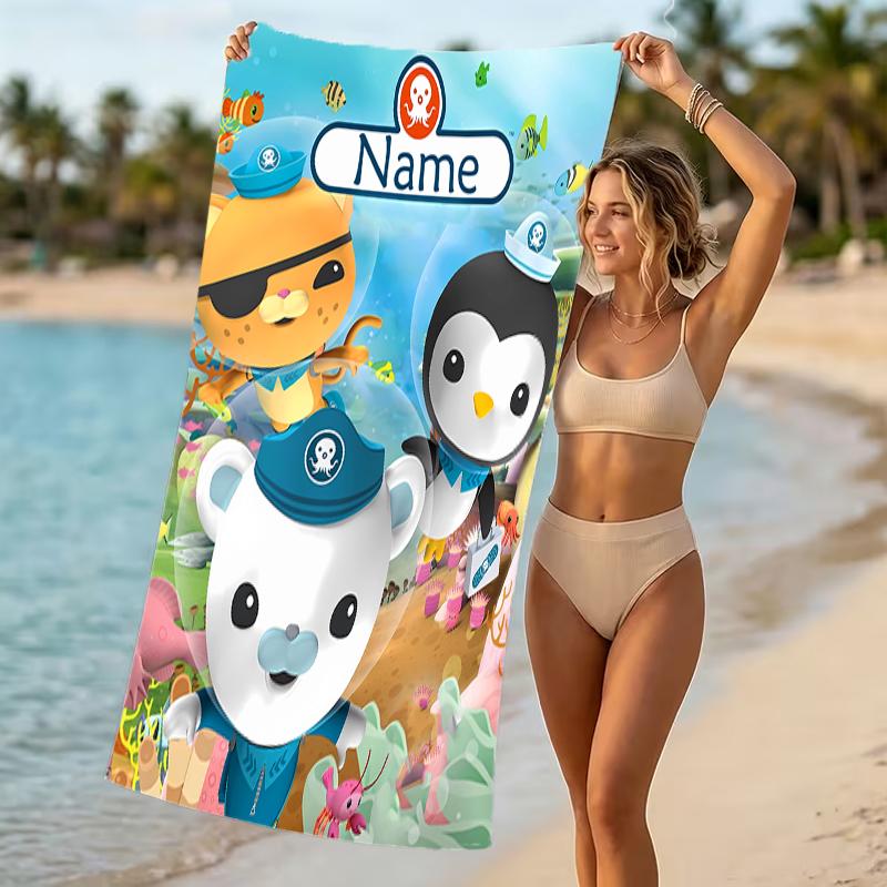Customizable Personalized Beach Towels Octonauts Themed designs.Suitable for the Beach, Yoga, Sports;ideal As Beach Accessories