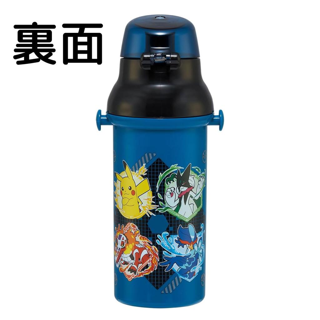 Skater Water Direct Dishwasher Made in Pokemon Children's Bottle, 480ml, Drinking, Plastic, One-Touch Operation, Safe, Japan, Design, 25cm, Boys,