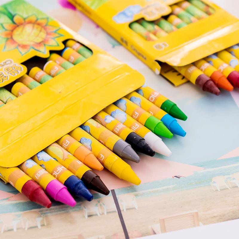 12 Colors Children Crayons Set Kindergarten Students Art Class Poster Doodle Pen Kid Brain Development Stick Figure Drawing Pen