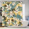 Modern Shower Curtain Design With Tropical Flowers Perfect For Bath Decor