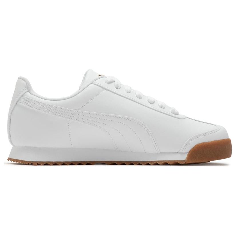 Puma Roma Basic Leather Round Toe Lace-Up Low-Top Casual Shoes Unisex sneaker White 369571-48