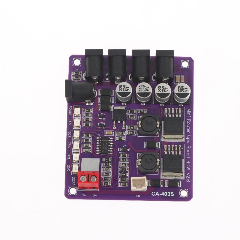 Ca-403S Mini Uninterruptible Power Module 40W 12.6V Battery Charging Board Ups Power Supply Board With 4-Channel Output