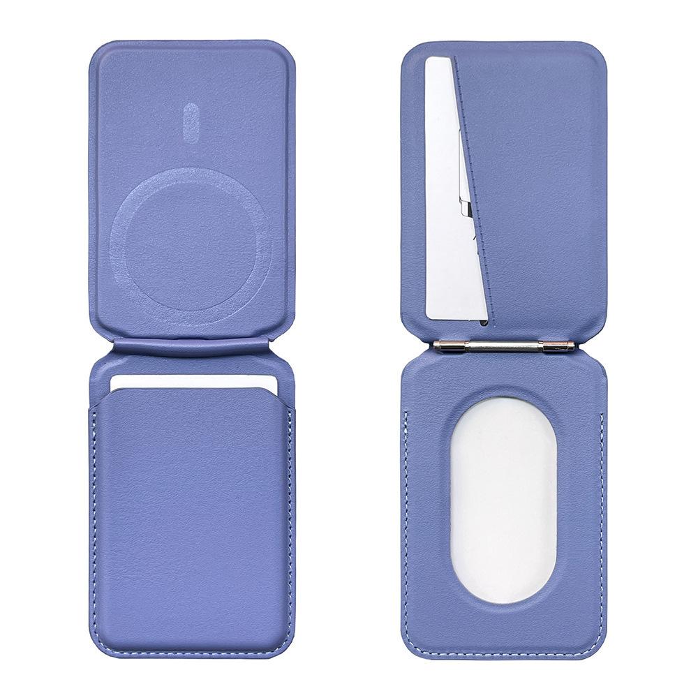 Applicable To Apple iPhone17 Bracket Magnetic Card Bag Pu Shaft MagSafe Card Sleeve Customized Logo