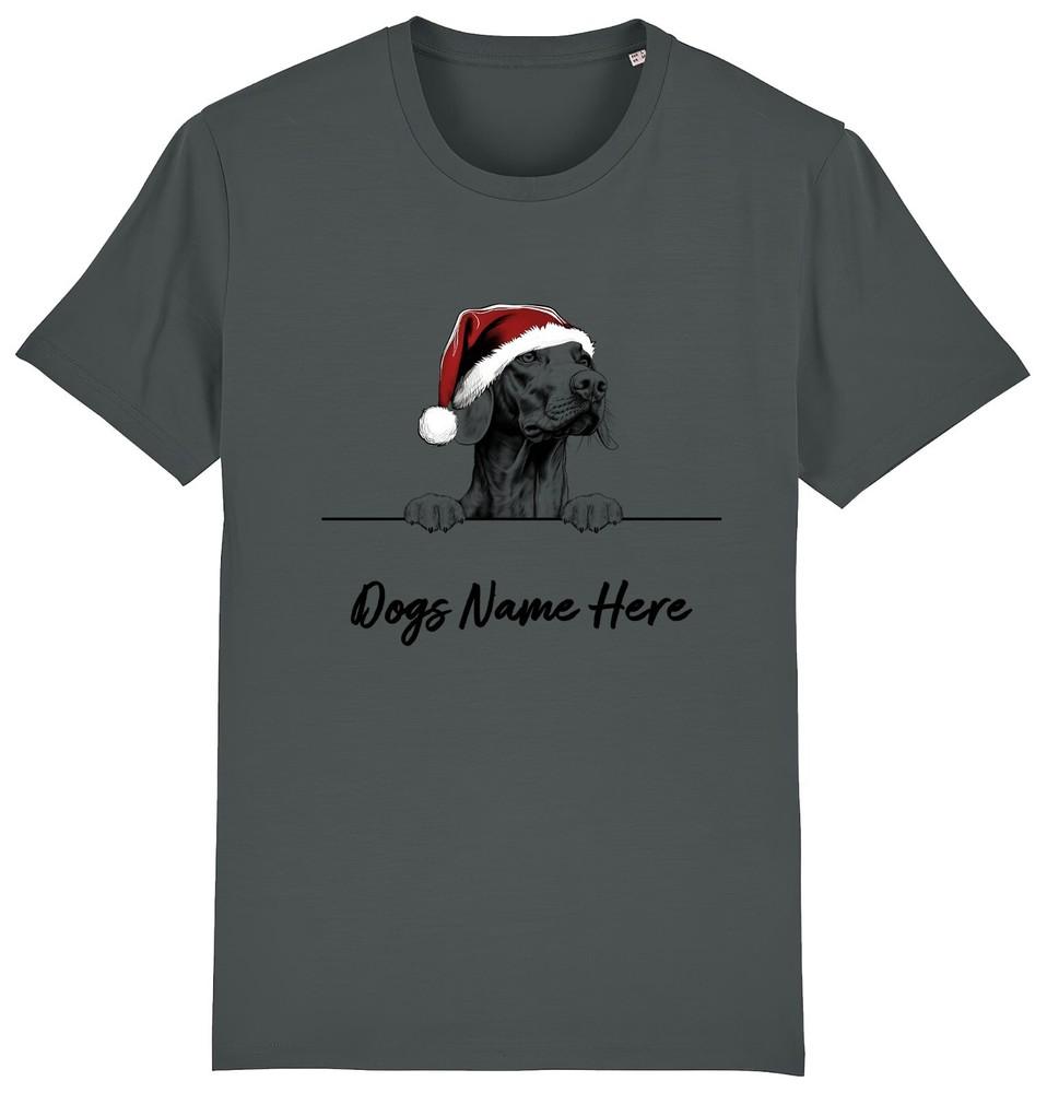 

VIZSLA Personalised Christmas Dog T-Shirt Mens Womens Kids Dogs Name Gift Xmas XL