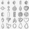 5pcs/Lot Oval Rectangle Hearts Irregular Geometric Charms For Jewelry Making Bulk DIY Crystal Drip Oil Stainless Steel Pendants