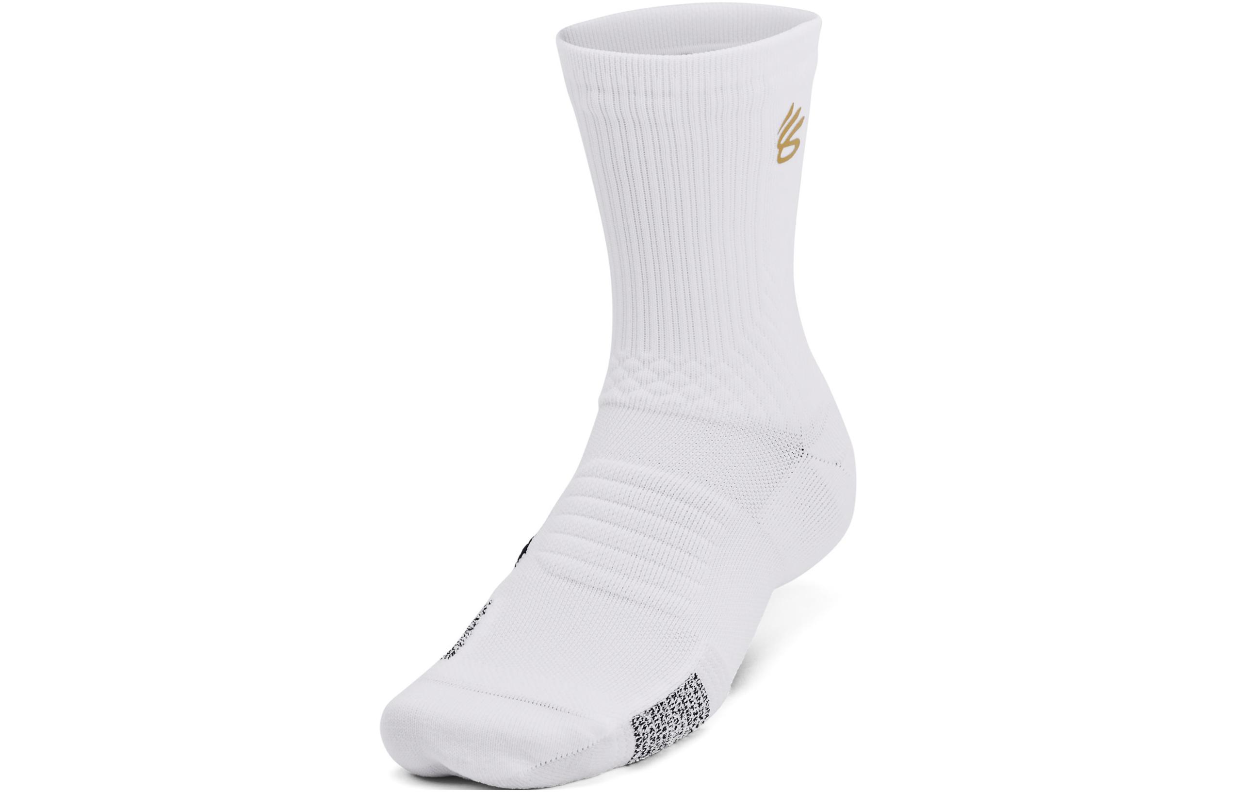 Under Armour Curry Crew Socks Unisex 1 Pack White 1376231-100 M
