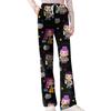 Womens Pajama Pants Sleepwear Casual Drawstring Elastic Waist Pants Comfy Straight Yoga Loose Trousers