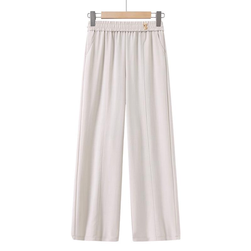 Women s Elastic High-Waist Straight Leg Pants 3XL