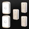 Self-powered Wireless Doorbell with Three Receivers and Two Transmitters, Long-Range Remote Chime, Elderly Call Button.