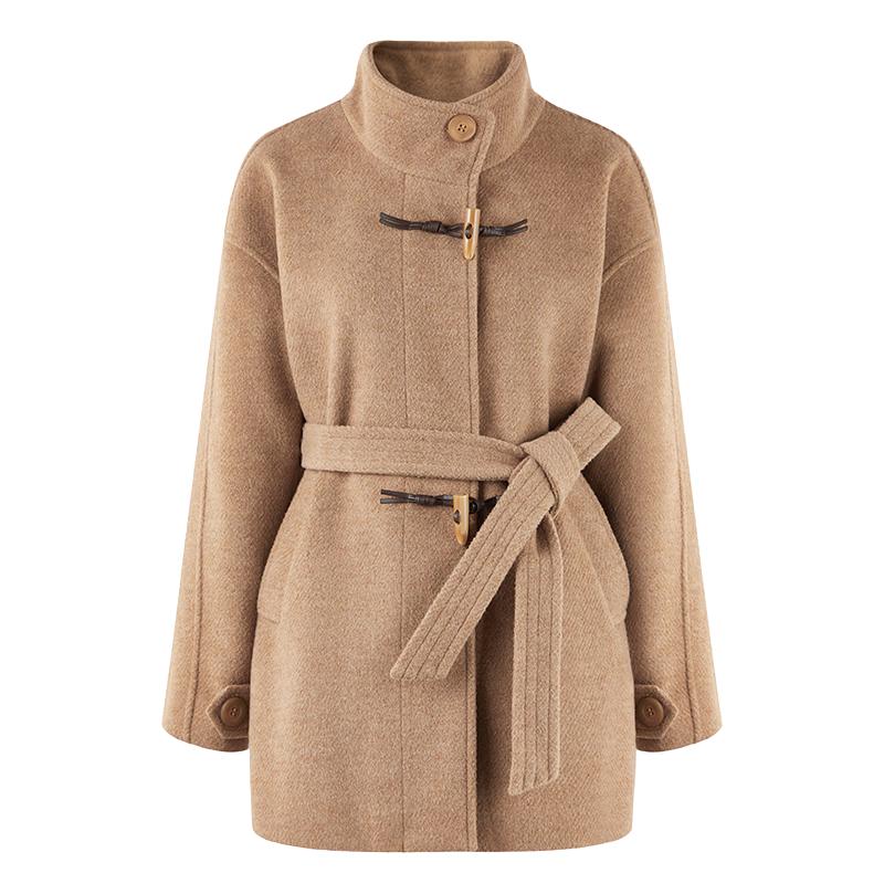 Women s Academy Style Toggle Button Wool Blend Coat L
