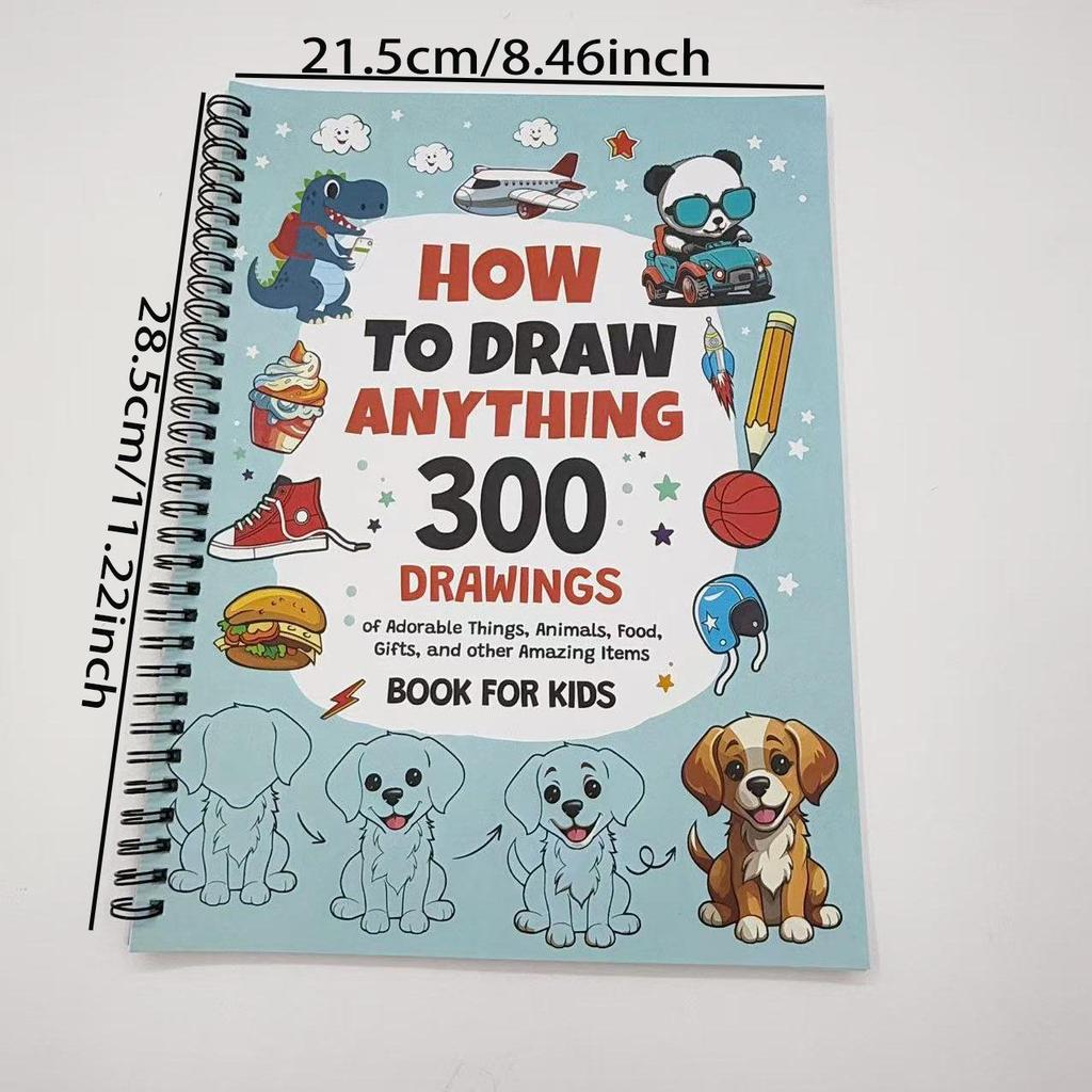 Learn To Draw 300 Cute Animals, Food & Creative Patterns: A Cross-Border Guide