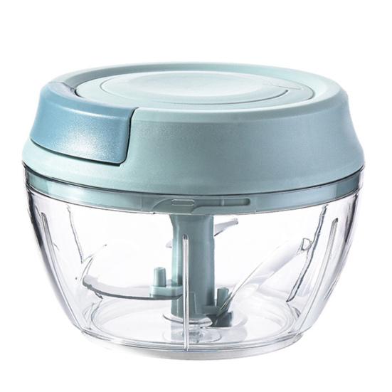 Manual Garlic Masher Detachable Transparent Food Grade Safe High Efficiency Garlic Mincer Chopper with Container Kitchen Onion Vegetable Cutter