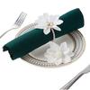 3pcs Silk Flower Napkin Rings White Napkin Buckles Exquisite Napkin Holders  Dinner Table Decoration
