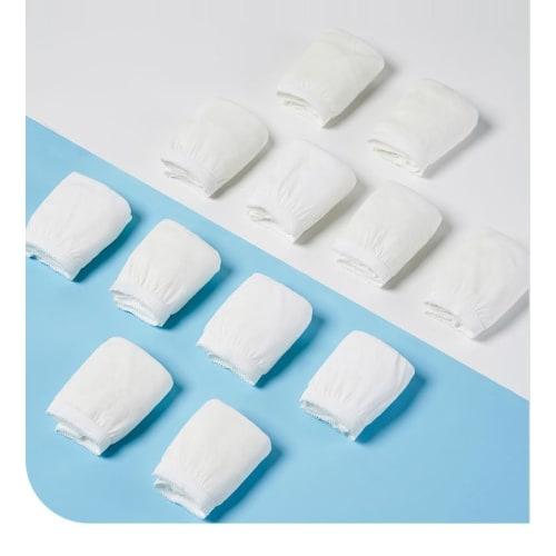 RS SHOP 12-Count Disposable Panties (Size M) Pure White Polyester Cotton Sanitary Hygienic Individually Wrapped Perfect for Travel, Hospitalization, N