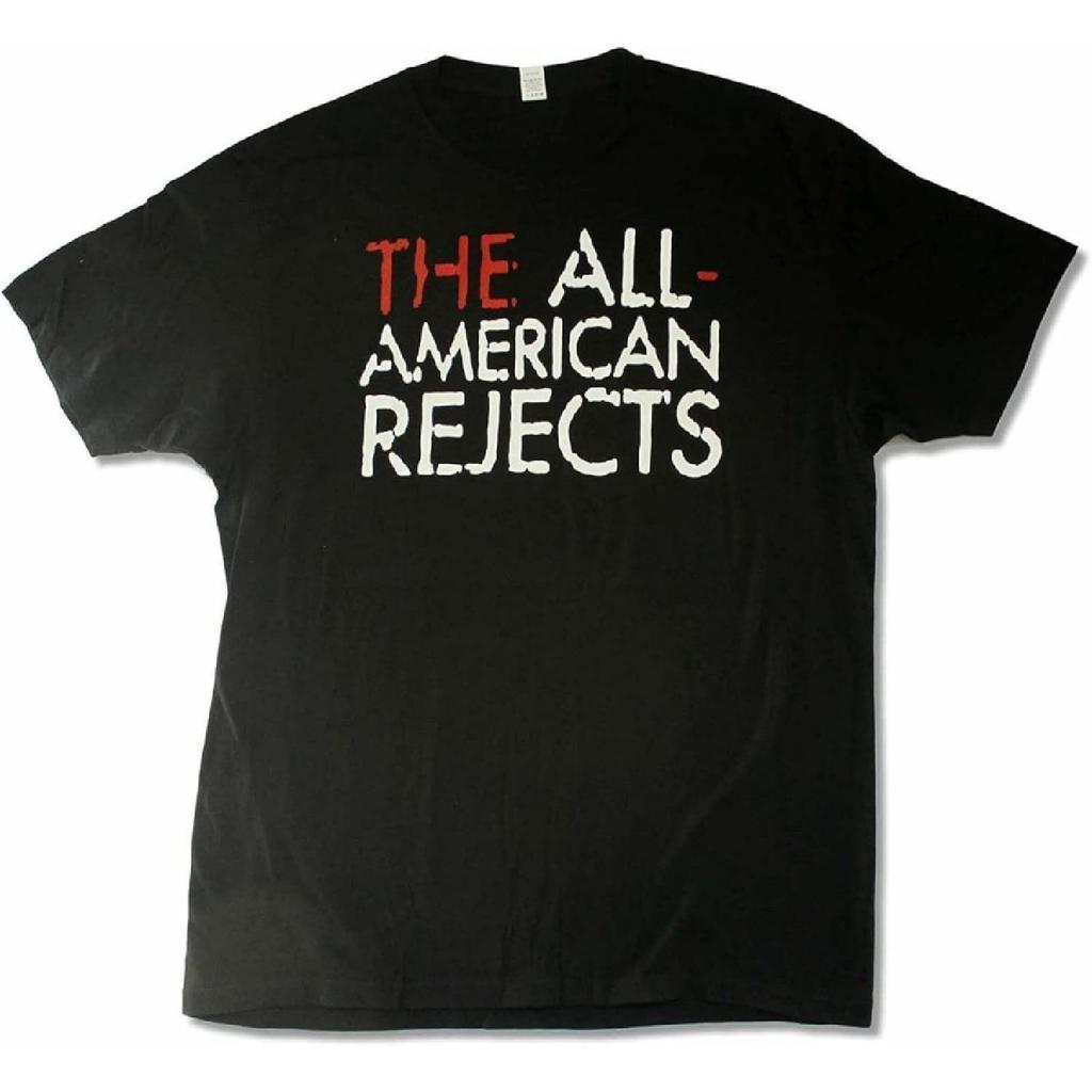 Men's All American Rejects Overlay Tour Mens in Street Black Mens Women 100% Cotton Move Along86675 T-Shirts Black